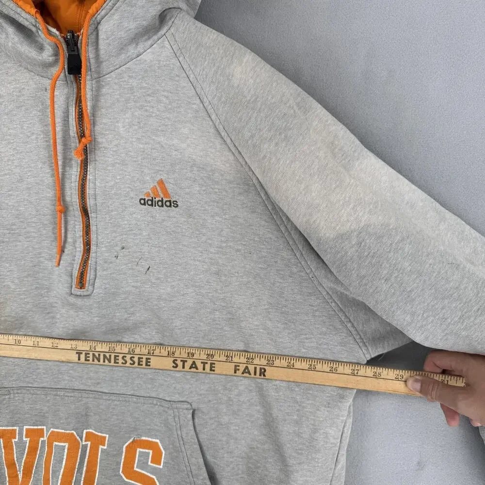 Vintage Adidas Tennessee Volunteers Jacket Mens XL Gray Orange Reversible NCAA